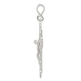 Sterling Silver Crucifix Pendant with Detailed Filigree Cross Design Christian Jewelry