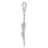 Sterling Silver Crucifix Cross Pendant with Jesus Figure and Scrollwork Openwork Design