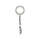 Sterling Silver Basketball Heart Pendant Charm, Sports Theme Jewelry for Fans and Athletes