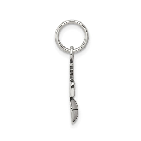 Sterling Silver Basketball Heart Pendant Charm, Sports Theme Jewelry for Fans and Athletes