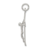 Sterling Silver Crucifix Cross Pendant with Openwork Design and Jesus Figure