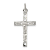 Sterling Silver Crucifix Cross Pendant with Openwork Design and Jesus Figure
