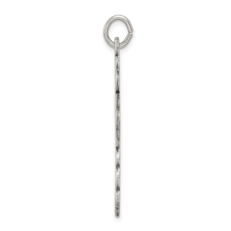 Sterling Silver Orthodox Cross Pendant with Sunburst Motif and Three Bar Eastern Design