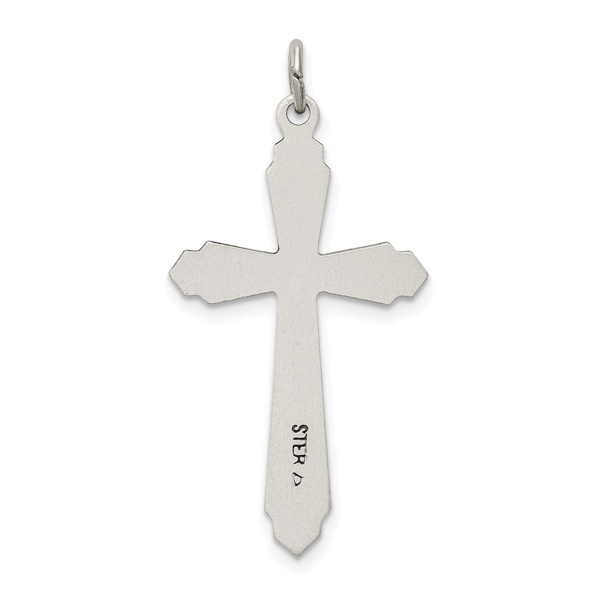 Sterling Silver Cross Pendant with Clean Lines, Modern Minimalist Christian Design