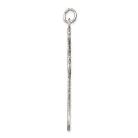 Sterling Silver Cross Pendant with Antique Scroll Design, Baroque Style Spiritual Jewelry