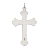 Sterling Silver Cross Pendant with Antique Scroll Design, Baroque Style Spiritual Jewelry