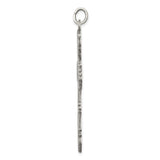 Sterling Silver Cross Pendant with Baroque Scrollwork and Oxidized Finish for Men and Women