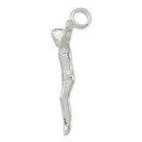 Sterling Silver Crucifix Pendant with Jesus on Cross, Christian Faith Jewelry Charm