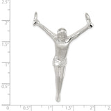 Sterling Silver Crucifix Pendant with Jesus on Cross, Christian Faith Jewelry Charm