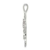 CZ Cross Charm Pendant in Real 925 Sterling Silver