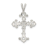 CZ Cross Charm Pendant in Real 925 Sterling Silver