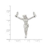 Sterling Silver Crucifix Pendant with Jesus on the Cross, Christian Catholic Charm