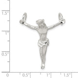 Sterling Silver Crucifix Pendant with Jesus on the Cross, Christian Catholic Charm