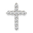 CZ Cross Charm Pendant in Real 925 Sterling Silver