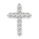 CZ Cross Charm Pendant in Real 925 Sterling Silver