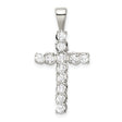 CZ Latin Cross Charm Pendant in Real 925 Sterling Silver