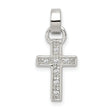 CZ Latin Cross Charm Pendant in Real 925 Sterling Silver