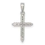 CZ Cross Charm Pendant in Real 925 Sterling Silver