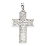 CZ Latin Cross Charm Pendant in Real 925 Sterling Silver