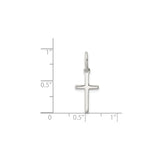 Sterling Silver Cross Pendant with Mirror Finish, Minimalist Latin Cruciform Style for Men and Women