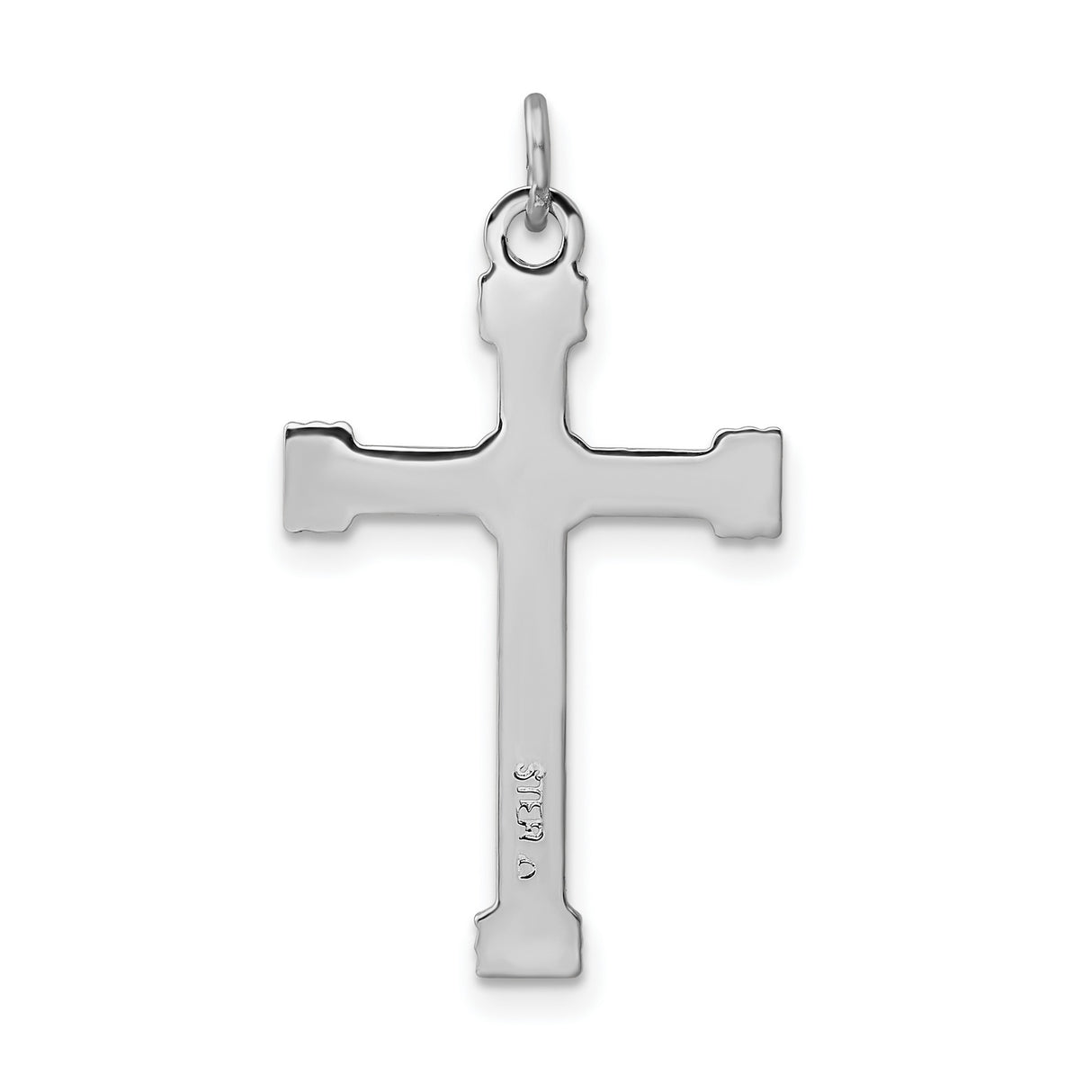 Gold Plated Rope Cross Charm Pendant in Real 925 Sterling Silver