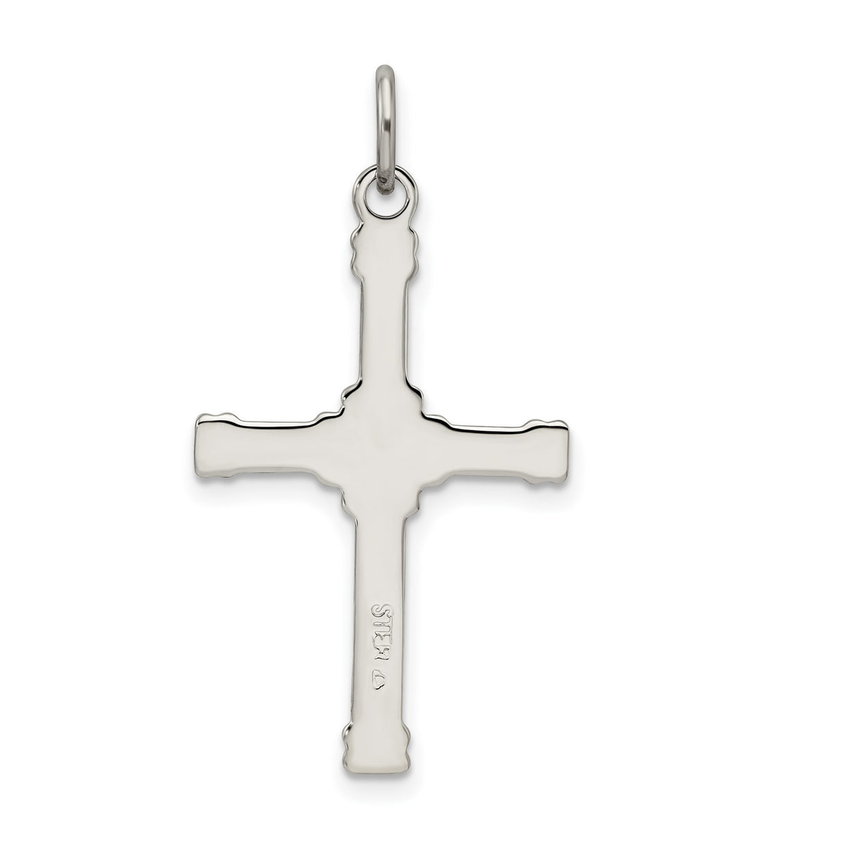 Antiqued & 18k Gold - plated Cross Charm Pendant in Real 925 Sterling Silver