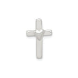Sterling Silver Cross Pendant with Heart Accent, Modern Spiritual Design, Unisex Faith Jewelry