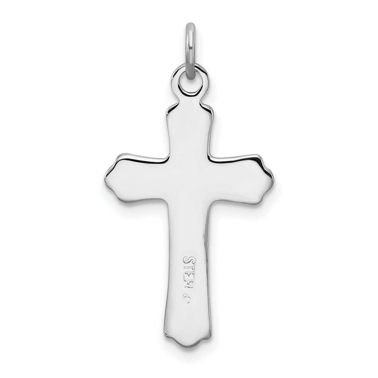 Gold Plated Cross Charm Pendant in Real 925 Sterling Silver