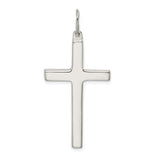 Sterling Silver Cross Pendant with High Polish Finish, Minimalist Latin Cross Design