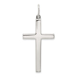 Sterling Silver Cross Pendant with High Polish Finish, Minimalist Latin Cross Design