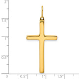 Sterling Silver Cross Pendant with Smooth Finish, Minimalist Modern Design for Men and Women