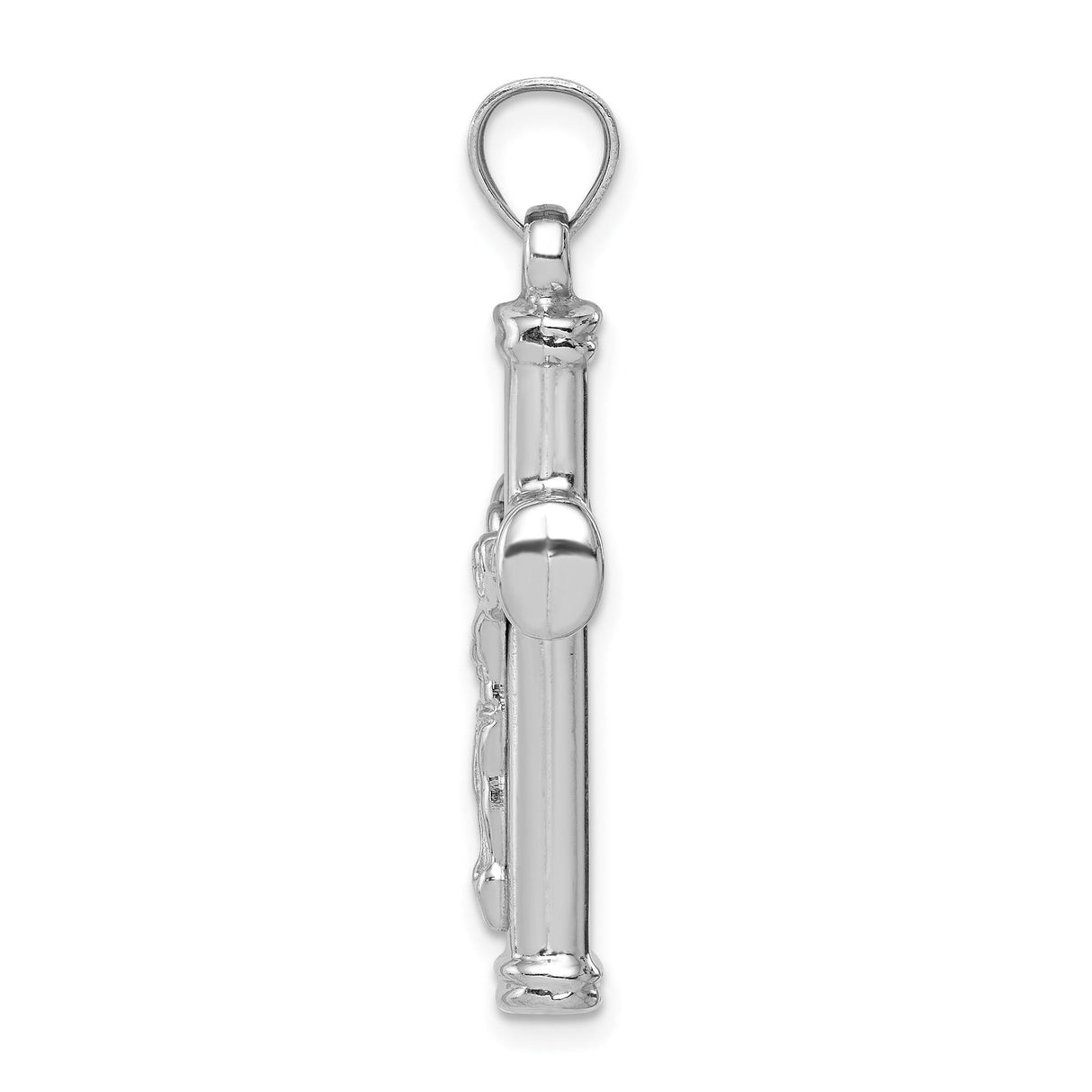 Sterling Silver Crucifix Cross Pendant with Jesus and Sacred Latin Design