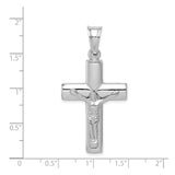 Sterling Silver Crucifix Cross Pendant with Jesus Design, Religious Faith Symbol for Men and Women