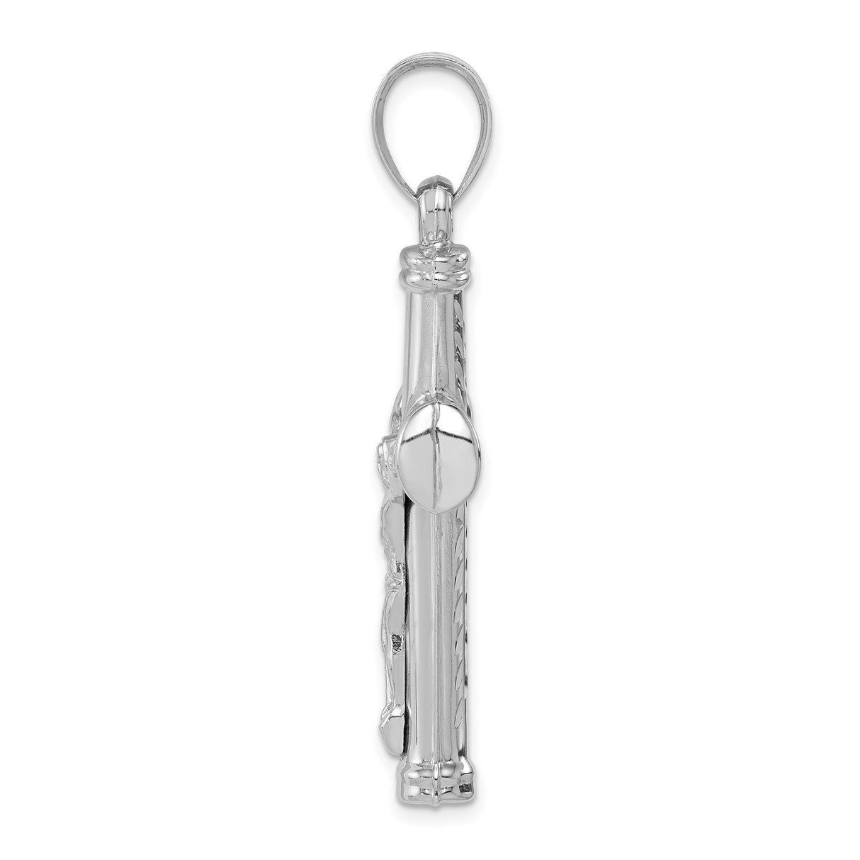 Sterling Silver Crucifix Cross Pendant with Raised Jesus Detail, Spiritual Christian Jewelry