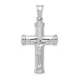 Sterling Silver Crucifix Cross Pendant with Raised Jesus Detail, Spiritual Christian Jewelry