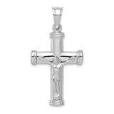 Sterling Silver Crucifix Cross Pendant with Raised Jesus Detail, Spiritual Christian Jewelry