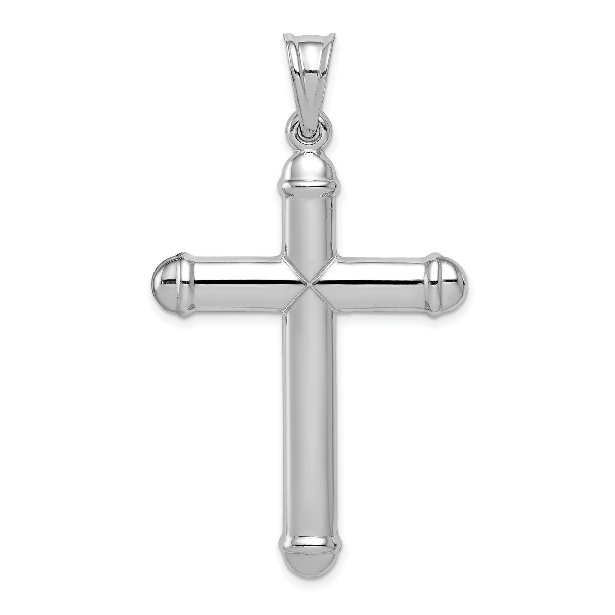 Diamond -Cut Reversible Cross Charm Pendant in Real 925 Sterling Silver