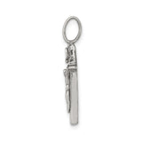 Sterling Silver Crucifix Cross Pendant with INRI Design, Polished Finish, Spiritual Jewelry