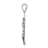 Sterling Silver Crucifix Pendant Featuring Jesus on the Cross, Christian Religious Design