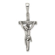 Sterling Silver Crucifix Pendant Featuring Jesus on the Cross, Christian Religious Design
