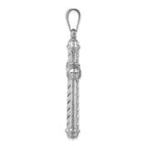 Hollow Cross Charm Pendant in Real 925 Sterling Silver