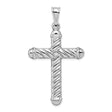 Hollow Cross Charm Pendant in Real 925 Sterling Silver