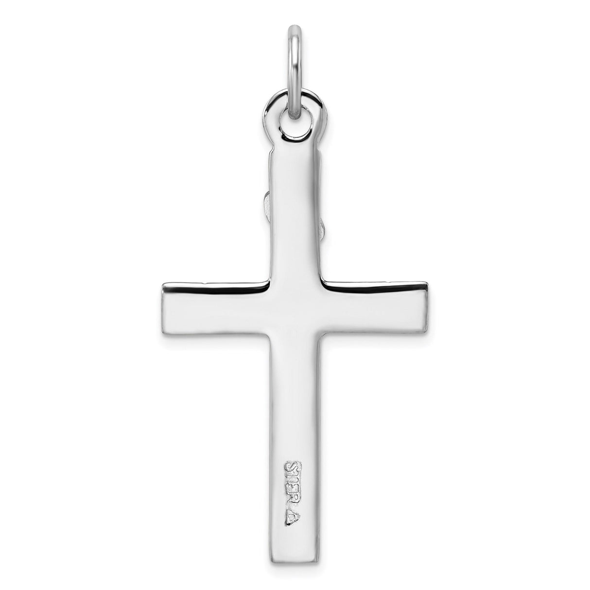 Sterling Silver Crucifix Cross Pendant with Gold Tone Christ Figure and INRI Detail
