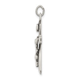 Sterling Silver Crucifix Cross Pendant with INRI Inscription and High Relief Jesus Figure