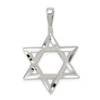 Sterling Silver Star of David Pendant, Openwork Six-Pointed Jewish Symbol Charm