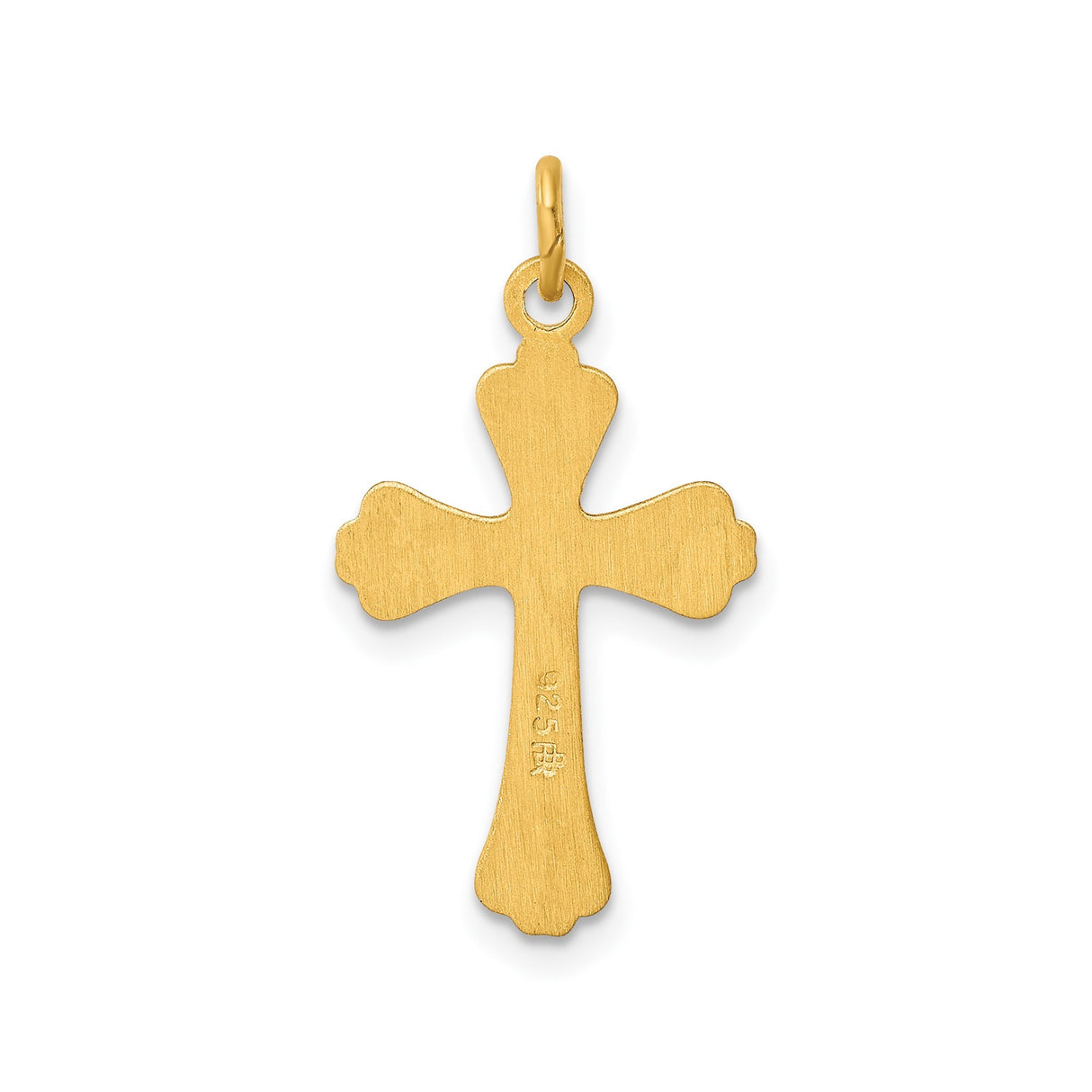 Sterling Silver Cross Pendant with Flared Arms and Vintage Scrollwork Design