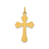 Sterling Silver Cross Pendant with Flared Arms and Vintage Scrollwork Design