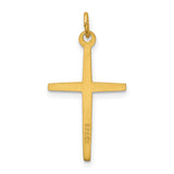 Gold Plated Passion Cross Charm Pendant in Real 925 Sterling Silver