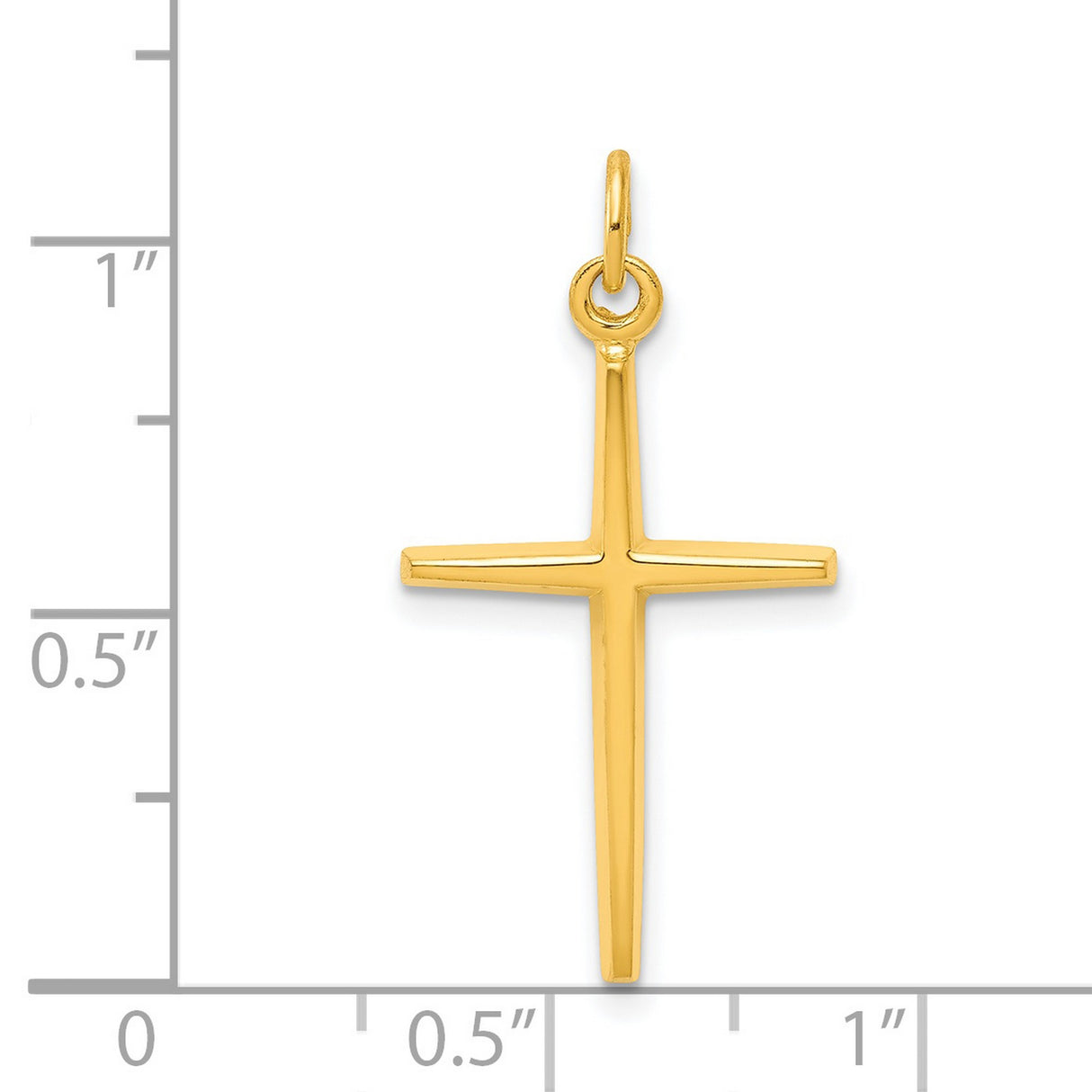 Gold Plated Passion Cross Charm Pendant in Real 925 Sterling Silver