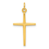 Gold Plated Passion Cross Charm Pendant in Real 925 Sterling Silver